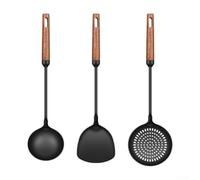 Nitrided Iron Wok Shovel 38cm Rust Resistant(3PCS Set)