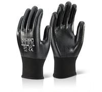 Beeswift Nitrile Fully Coated Polyester Gloves Black L NDGFCBLL
