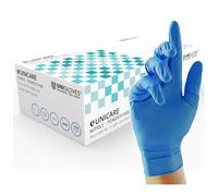 Unigloves Unicare Nitrile Examination Disposable Gloves - Multipurpose, Powder Free, Medical Gloves - Box of 100 Gloves, Blue, Small (GS0032)