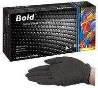 NITRILE GLOVES, POWDERFREE, BLK, M PK100 73997 By AURELIA
