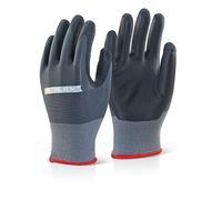Beeswift Nitrile PU Mix Coated Gloves Black/Grey Size M