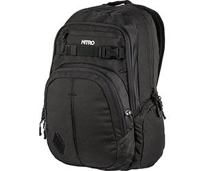 Nitro Chase Backpack School Backpack with Organiser School Bag Daypack with 17 Inch Laptop Compartment, true black, TRUE BLACK, Modern