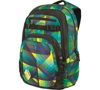 Nitro Chase Rucksack, Schulrucksack mit Organizer, Schoolbag, Daypack mit 17 Zoll Laptopfach, GEO GREEN