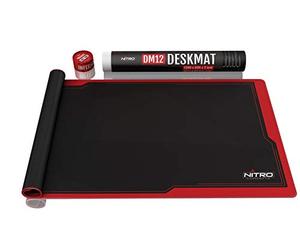 NITRO CONCEPTS XXL Mouse Mat 1200 x 600 mm Edges without Fringes Wide Microfibre Gaming Mouse Mat Ergonomic Non-Slip Mouse Mat (Black/Rogue)