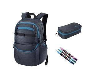 NITRO Future Hero School bag set 3-piece gray