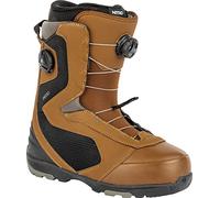 Nitro Men's Club Boa Dual '23 All Mountain Freeride Freestyle Quick Lacing System Boot Snowboard Boot, Brown-Black, MP 26.0 // EU 40 // US 8