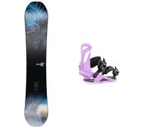 Nitro - Snowboard Bindings - Pack Lectra Leaf Cam-Out 2025 for Women in Nylon - Blue Blue