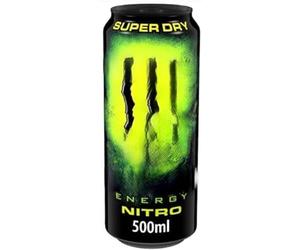 Nitro Super Dry Energy Drink 500ml (Pack of 12) "Conquer Your Day," "Blast Through Your Limits," "Ignite Your Inner Beast," and "Feel the Rush of Life"