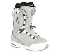 Nitro Women's Snowboards Faint TLS '23 All Mountain Freestyle Freeride Quick Lacing System Boot Snowboard Boot, Grey-Purple, MP 26.5 // EU 40 2/3 // US 9