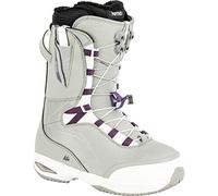 Nitro Women's Snowboards Faint TLS '23 All Mountain Freestyle Freeride Quick Lacing System Boot Snowboard Boot, Grey-Purple, MP 24.5 // EU 38 // US 7
