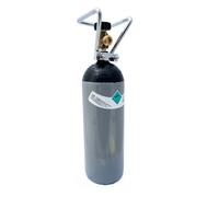 Nitrogen bottle, nitrogen gas cylinder (N2), 2 L, with bottle cage