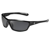 Nitrogen Polarized Wrap Around Sport Sunglasses for Men Women UV400 Protection Sun Glasses, Gloss Black | Smoke, One size