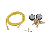 Nitrogen Pressure Gauge Regulator Test Kit with Brass Inlet Outlet Connection and 200cm Hose for Stable Pressure Control in Welding Cutting and Laboratory Purging