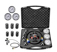 Nitrogen Pressure Test System,Nitrogen Accumulator Charging Kit,Hydraulic Accumulator Nitrogens Charging System Nitrogens Fill Kit,3 Gauge 7 Couplings,1 Gas Hose (Black)