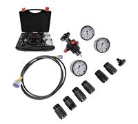 Nitrogen Pressure Testing Fill Kit with Regulator, 7 Couplings, 3 Gauges (1500psi/4000psi/6000psi), Gas Hose for Agricultural Machinery and Industrial Equipment
