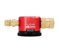 Nitrogen Purging Tool for HVAC, RX Weld Brass Nitrogen Kit with Black Rotating Base, 1/4 inch Standard Refrigerant Hose Connection, for Welding and Pipe Cleaning in HVAC Service