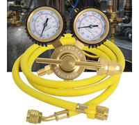 Nitrogen Regulator 0-800 PSI CGA580 with Dual Gauges & 60" Reinforced Hose, ¼" Male Flare Outlet - Solid Brass Nitrogen Tank Pressure Regulator for HVAC Purging, Leak Testing & Charging Systems