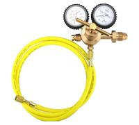 Nitrogen Regulator, High-Pressure Gas Meter with 0-600 PSI Output, Heavy-Duty Brass Construction for Gas Pressure Gauge HVAC Purging, Brazing, Welding & Laboratory Use