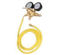 Nitrogen Regulator, Nitrogen Pressure Gauge with 200cm Hose, 3000Psi Inlet Pressure, 450Psi Output Pressure, CGA580 Inlet Thread, 1/4, 7/16 in Metric Outlet Thread, Nitrogen Regulator Dual Gauge