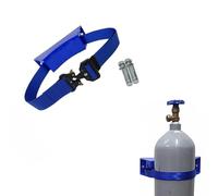 Nitrogen Tank Holder, Propane Tank Holder, Gas Cylinder Mount Bracket with Screws, Adjustable Storage Plastic Holder, Household, Blue(2pcs)