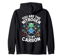 Nitrogen To My Carbon Chemistry Science Element Zip Hoodie