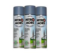 Nitromors Anti-Rust Graphene Primer - Aerosol 500ml - 3 Pack | Protection Against Rust and Corrosion | Superior Coverage |NRP500