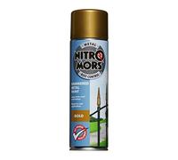 Nitromors Anti-Rust Hammered Finish Metal Spray Paint, No Primer Required, Gold, 500 ml