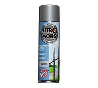 Nitromors Anti-Rust Hammered Finish Metal Spray Paint, No Primer Required, Silver, 500 ml