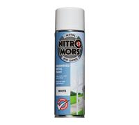 Nitromors Anti-Rust Hammered Finish Metal Spray Paint, No Primer Required, White, 500 ml