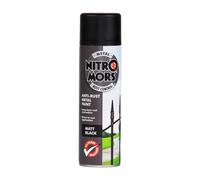 Nitromors Anti-Rust Matt Black Direct to Smooth Metal Paint 500ml 500ml Black