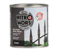Nitromors Anti-Rust Smooth Metal Paint Black 250ml 250ml Black
