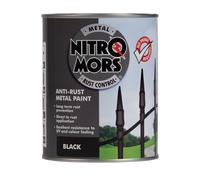 Nitromors Anti-Rust Smooth Metal Paint Black 750ml 750ml Black