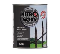 Nitromors Hammered Metal Finish Uv Resistant Rust Protection Black Paint 750Ml