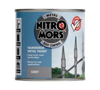Nitromors Hammered Metal Finish Uv Resistant Rust Protection Grey Paint 250Ml