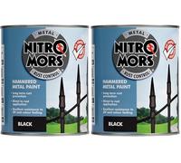 Nitromors Hammered Metal Paint Black, 750ml, Rust Protection & UV Resistant, For Metal Furniture, Gates & Railings (Pack of 2)