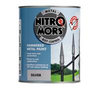 Nitromors Hammered Metal Uv Resistant Anti Rust Protection Silver Paint 750Ml