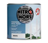 Nitromors Hammered Metal Uv Resistant Anti Rust Protection White Paint 2.5L