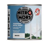 Nitromors Hammered Metal Uv Resistant Anti Rust Protection White Paint 250Ml