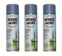 Nitromors Rust Armour Aerosol (500 ml (Pack of 3), Anti-Rust Graphene Primer)