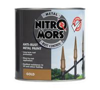 Nitromors Smooth Metal Finish Uv Resistant Anti Rust Protection Gold Paint 2.5L