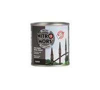 Nitromors Smooth Metal Finish Uv Resistant Rust Protection Black Paint 250Ml