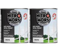 Nitromors Smooth Metal Paint While UV Resistant Durable Rust Protection for Metal Doors, Furniture & Gates, No Primer Needed 750 ml (Pack of 2)