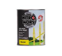 Nitromors Smooth Metal Paint Yellow, 750 ml, Durable Rust-Resistant Paint for Metal Doors, Garden Furniture, Gates & Railings, UV Protection