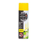 Nitromors Smooth Metal Spray Paint Yellow 500 ml - UV & Rust Resistant Paint for Metal Furniture, Gates & Railings, No Primer Needed