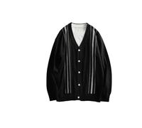 NITRY Men's Cardigan Fashion Comfortable Men Warm Knit Sweater Casual Soft Men Breathable Sweater Jacket Youth Trend Men Classic Knitted Jacket G-Black XL