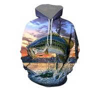 NITRY Men'S Hooded Pullover Digital Printing Kangaroo Pocket Hoodies Youth Personality Trend Leisure Long Sleeved Sweatshirt CC-03 3XL