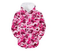 NITRY Men'S Hooded Pullover Kangaroo Pocket Digital Printing Long Sleeved Sweatshirt Youth Personality Trend Leisure Hoodies II-09 XL