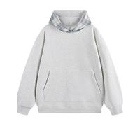 NITRY Men'S Hooded Pullover Lightweight Sport Fashion Long Sleeves Sweatshirt Classic Casual Printed Splicing Sweatshirts G-Grey M