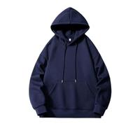 NITRY Men'S Hooded Pullover Lightweight Sport Fashion Long Sleeves Sweatshirt Classic Comfortable Casual Sweatshirts J-Dark Blue 3XL
