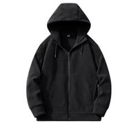 NITRY Men'S Hooded Pullover Lightweight Sport Personality Fashion Long Sleeves Sweatshirt Classic All-Match Casual Sweatshirts F-Black XL
